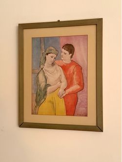 Professionally framed print of Picasso’s “The Lovers”