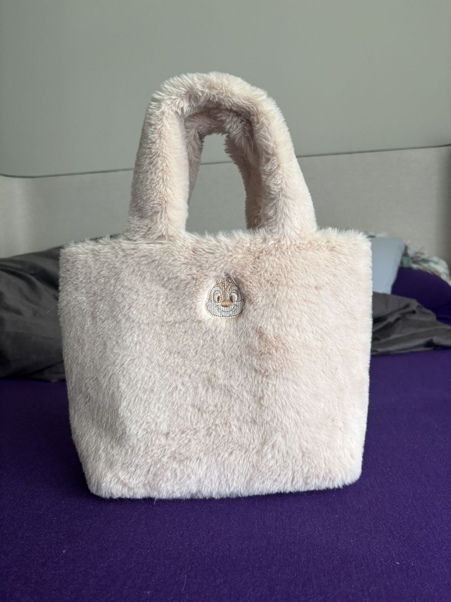Chip and Dale Fluffy Bag From Tokyo Disneyland
