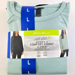 Eddie Bauer Women's Combo Hoodie and Crewneck Large