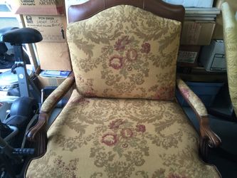 Ethan Allen Chair and Matching Ottoman