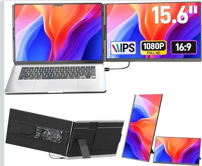 Vixtan Laptop Screen Extender, 15.6'' FHD 1080P IPS Portable Monitor
