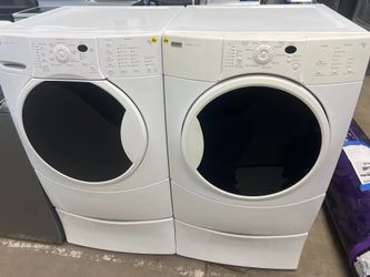 Kenmore front loader washer and dryer set , pedestals  - free delivery