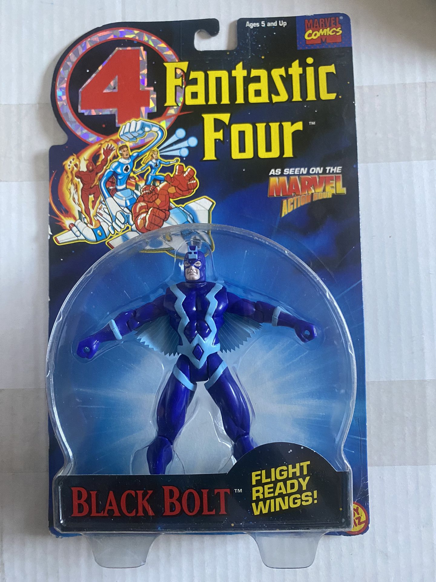 Vintage Marvel Fantastic 4 Black Bolt Action Figure 1994(unopened)