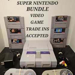 SUPER NINTENDO BUNDLE WITH MARIO AND MORE! SELL OR TRADE