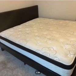 King Size Mattress W/ Frame included! 