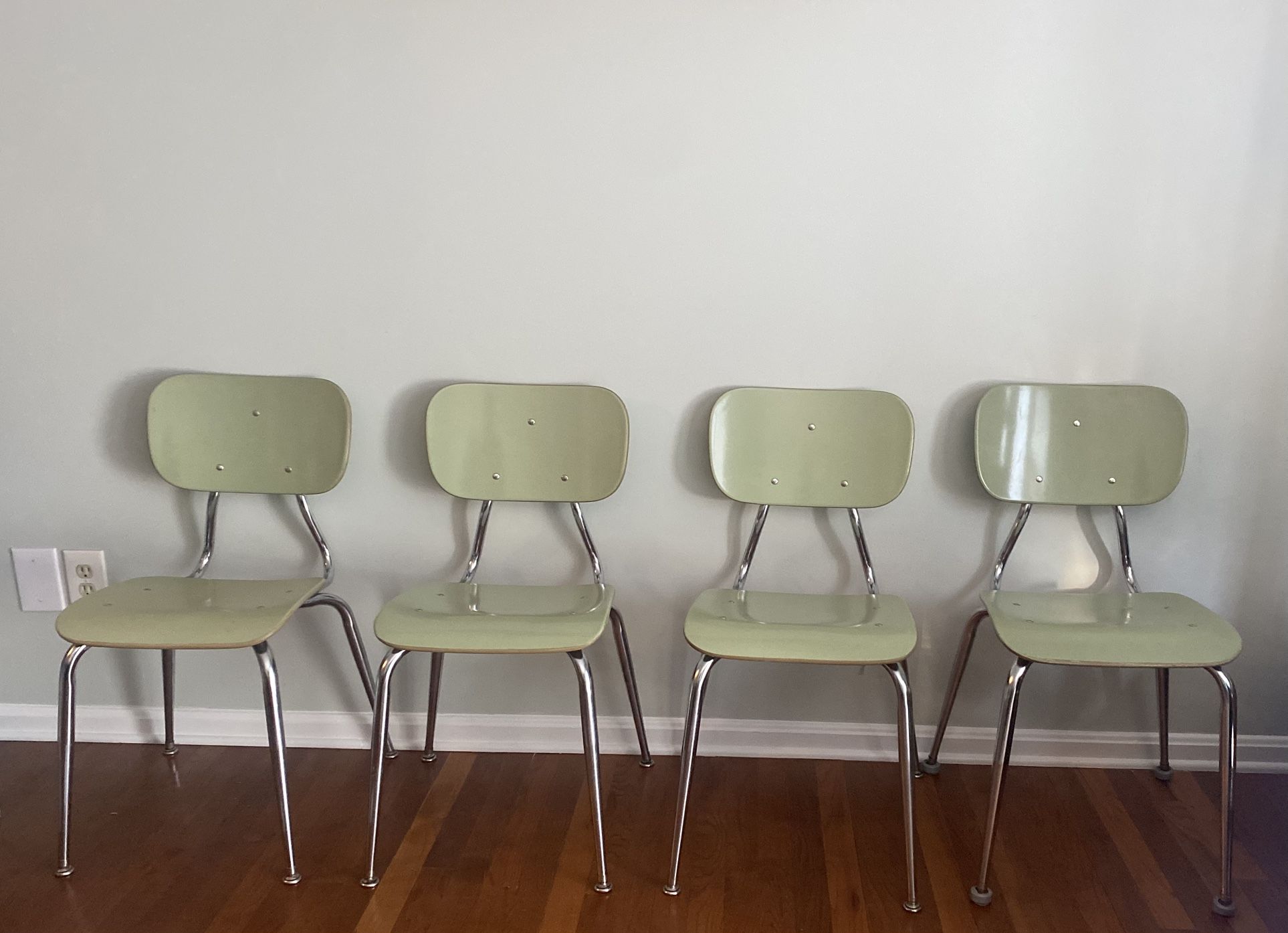 Kids Green Metal Chairs