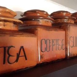 Mid Century Ceramic Kitchen Canister Set by Holiday Designs