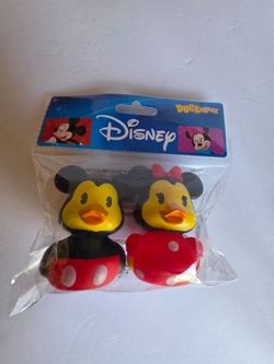 Disney Duckalooz Rubber Duck Mickey & Minnie Mouse Jeep Ducks 2.75".