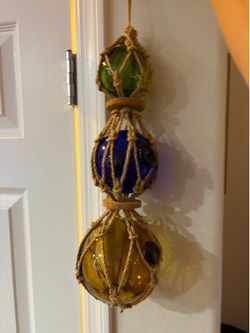 Hampton Nautical Japanese glass ball fishing float replica