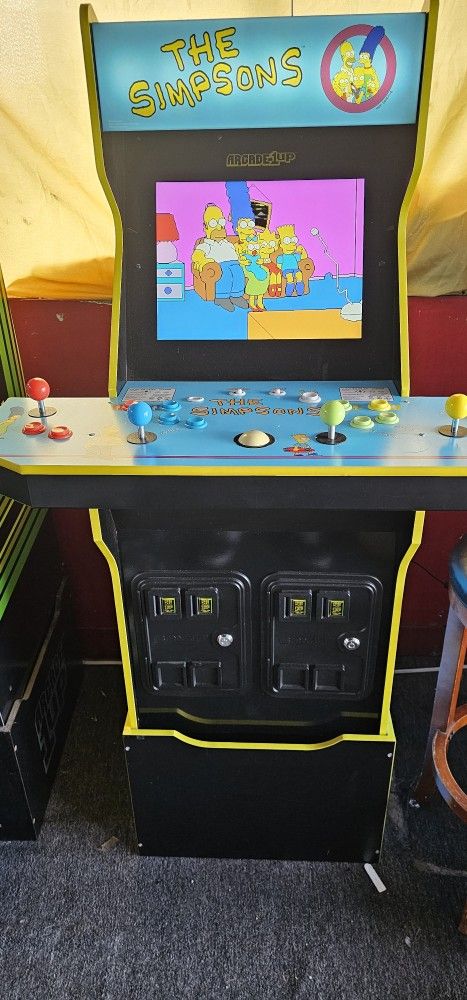 The Simpsons Arcade 1-Up Machine W Riser