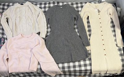 Women’s Sweaters & Dress Bundle – Size Small 🌸
