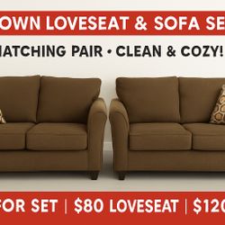 Love Seat And Sofa Set 