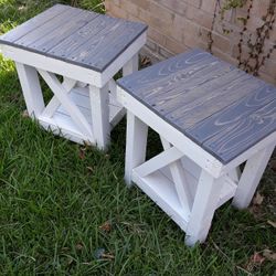 Farmhouse style end tables