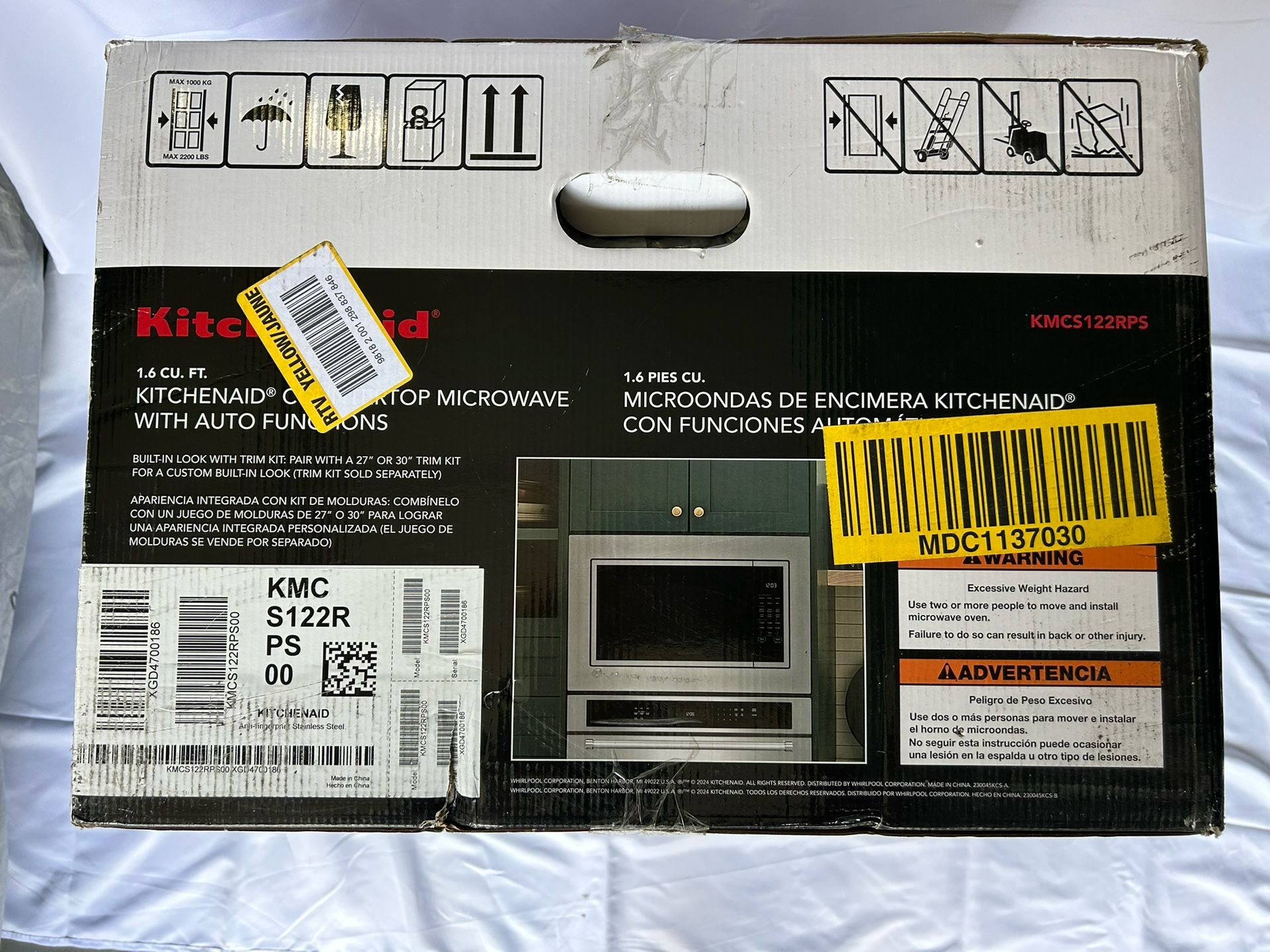 Kitchen Aid Countertop Microwave 1.6 Ct. Ft.