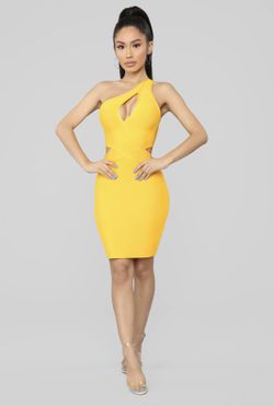 Yellow Bandage Dress