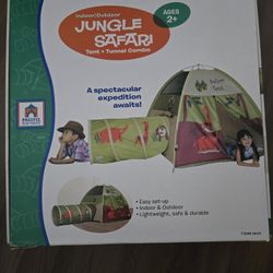 Pacific Play Kids Safari Fun Dome Tent Crawl Tunnel Combo Indoor