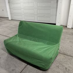 Full Size Futon Couch/bed With Green Cover Included. 