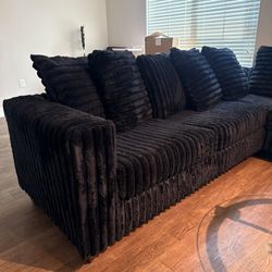 Black Fur Couch