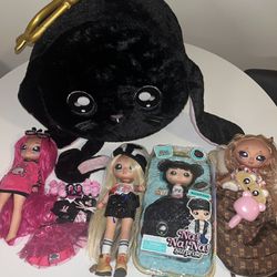 Lot Of  Na Na Na Surprise Assortment Of Dolls Ultimate Surprise Black Bunny