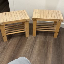 Too Small Bamboo Wood Multipurpose Use Table In Excellent Condition