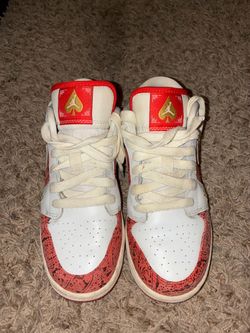 Air Jordan 1 Mid Sneakers Red Bandana