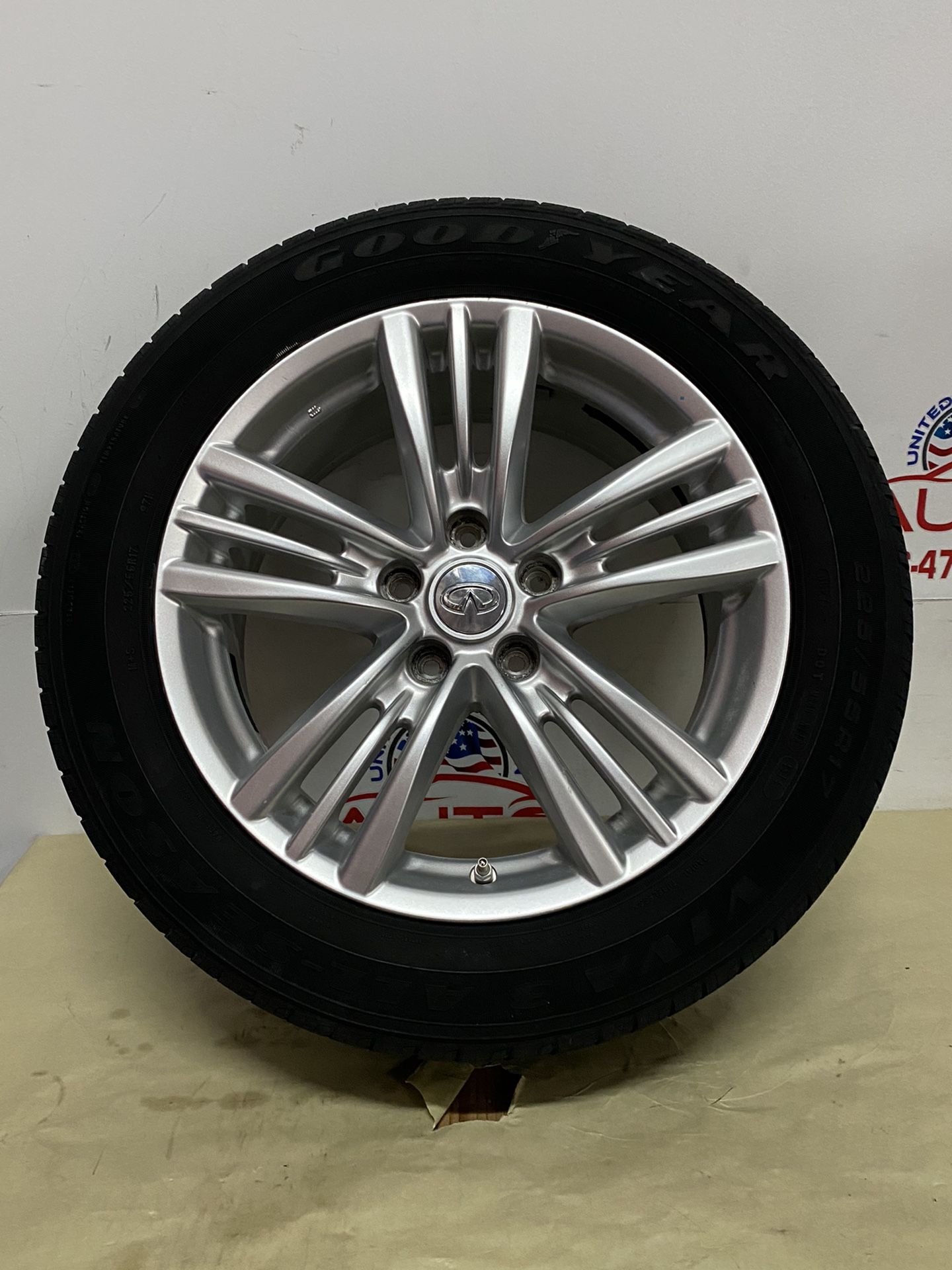 Whole Set 2011 2012 2013 2014 2015 Infiniti G25 G37 M37 Q40 17” Alloy Sillver Wheel Rim With Tire 