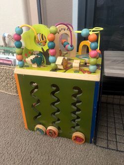 Zany Zoo Wooden Activity Cube Toy