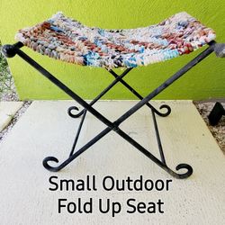 Fold Up Weave Stool 