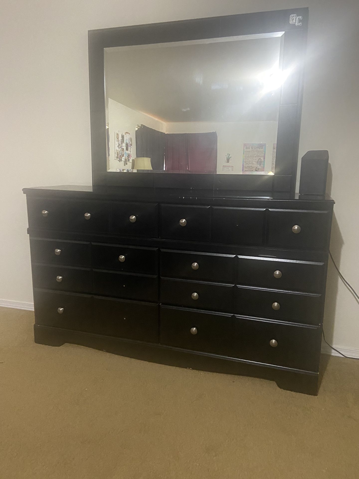 Solid Wood Dresser w/ 2 Nightstands