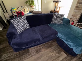 Blue sofa sectional