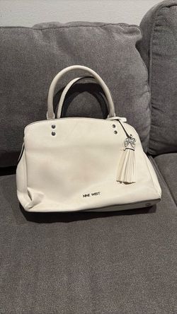 Nine West White Satchel Handbag