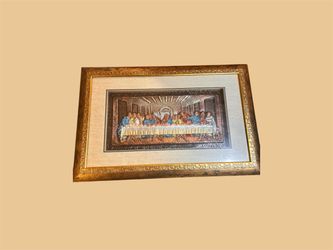 Framed 3D Relief "The Last Supper" Wall Art Decor-20.5” x 14”-$35 CASH
