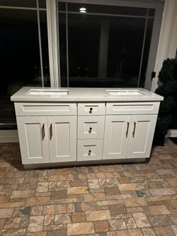 72" Double Sink Solid Wood Bathroom Vanity