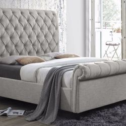 Kate Upholstered King Bed Frame