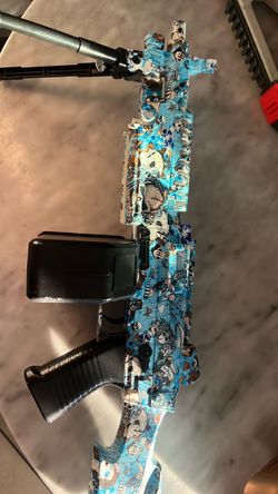Gel Blaster Toy Gun with Skull Wrap