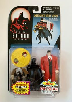 1998 The New Batman Adventures Animated Series Crime Solver UNDERCOVER BRUCE WAYNE Figure MOC
