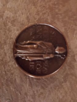 Vintage Military Commemorative Bronze Medallion.