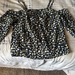 Off Shoulder With Strap Floral Straps