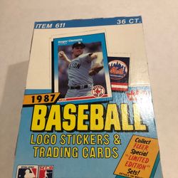 1987 Fleer baseball box and packs