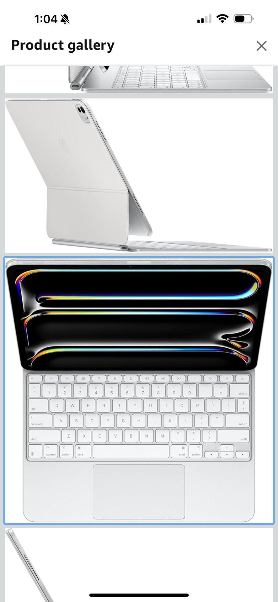 Apple iPad Magic Keyboard Case for iPad Pro 13-inch (QWERTY English) White