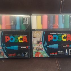 2 Posca Paint Markers 8 Marker Packs