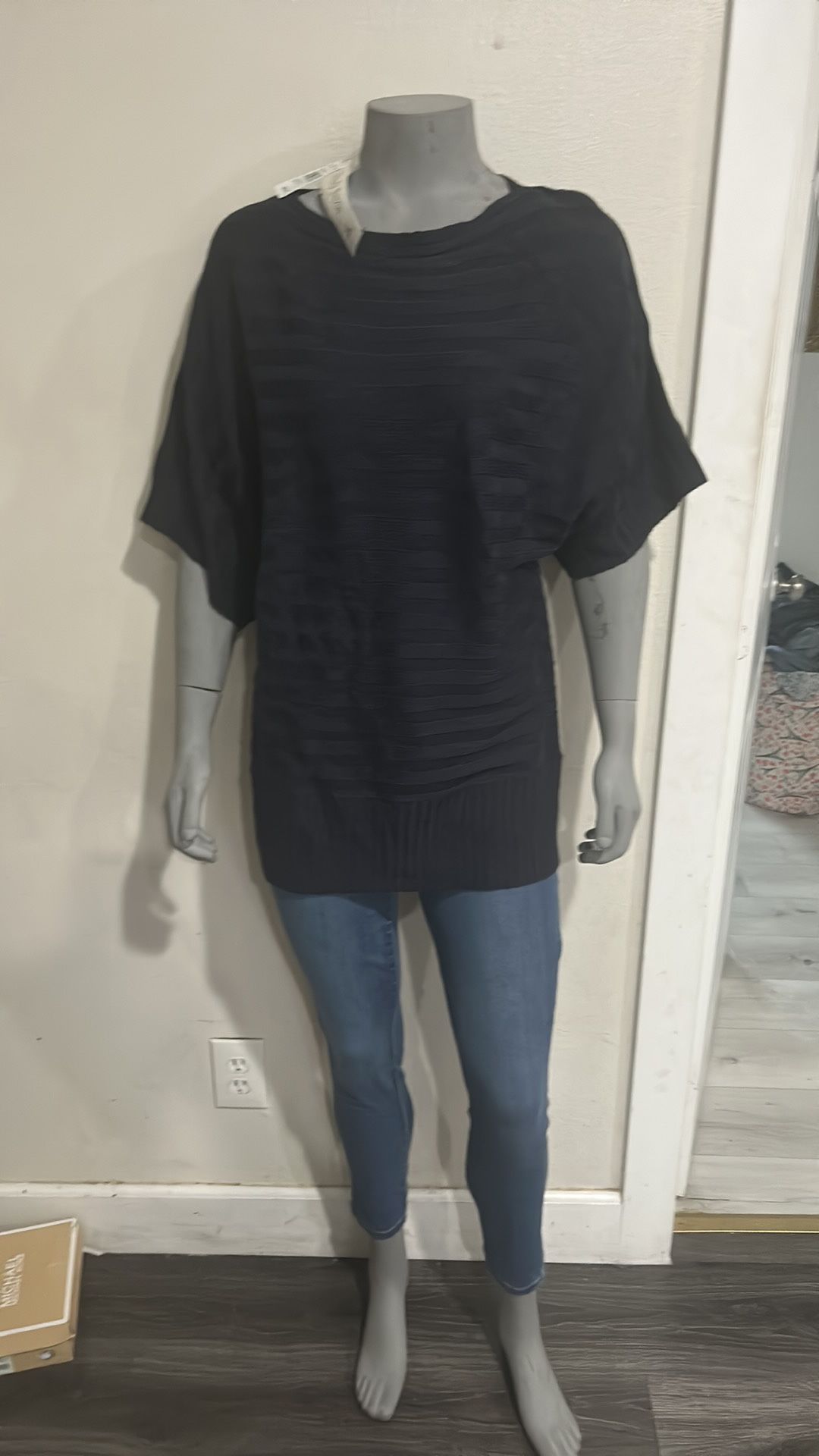 Hermoso Tunic Sweater Color Azul De Simple Susie