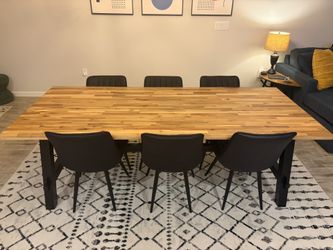 Skogsta Dining Table & 6 Chairs