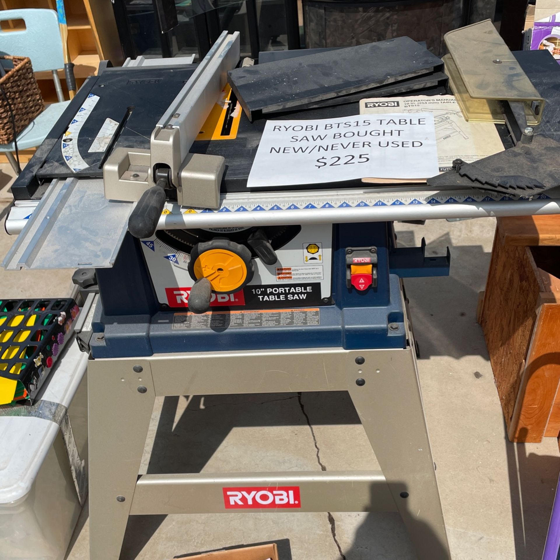 Ryobi BTS15 10” Portable Table Saw Never Used