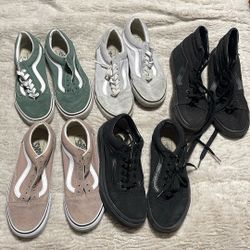5 Pairs of Vans Size 7.5 W