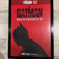THE BATMAN MOVIE POSTER INSIDE CUSTOM FRAME