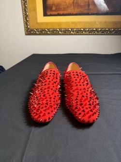Red Ferucci suede loafers