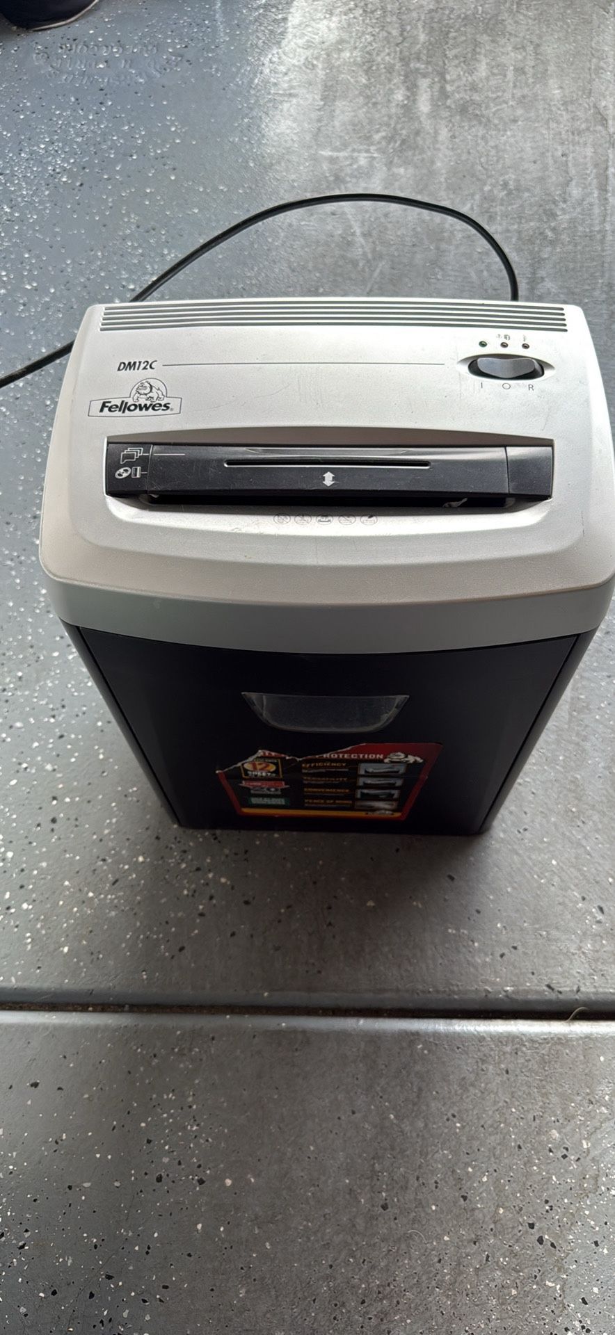 Fellowes DM12C Paper Shredder – Heavy-Duty Crosscutg Model