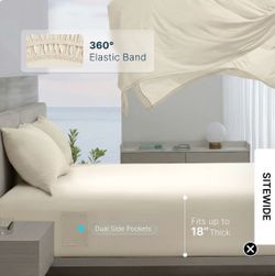Breescape Cooling Sheets Cal King Size - BlendTek Dry & Cool Technology Cooling Bed Sheets for Hot Sleepers and Night Sweats, Q-Max>0.46 Tech Cal King