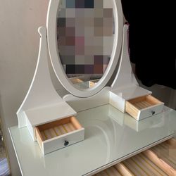 ikea hemnes vanity, white